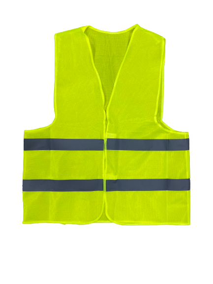 Safety Vest Yellow Silver Tape - Large